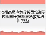 滨州高级应急救援员培训学校哪里好(滨州应急救援培训优选)