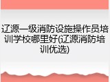 辽源一级消防设施操作员培训学校哪里好(辽源消防培训优选)