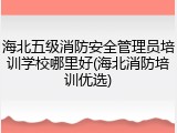 海北五级消防安全管理员培训学校哪里好(海北消防培训优选)
