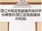丽江中级应急救援员培训学校哪里好(丽江应急救援培训优选)