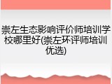 崇左生态影响评价师培训学校哪里好(崇左环评师培训优选)