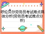 呼伦贝尔劳务员考试难点具体分析(劳务员考试难点分析)