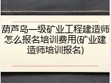 葫芦岛一级矿业工程建造师怎么报名培训费用(矿业建造师培训报名)