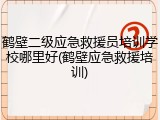 鹤壁二级应急救援员培训学校哪里好(鹤壁应急救援培训)