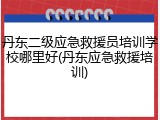 丹东二级应急救援员培训学校哪里好(丹东应急救援培训)