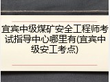 宜宾中级煤矿安全工程师考试指导中心哪里有(宜宾中级安工考点)