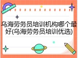 乌海劳务员培训机构哪个最好(乌海劳务员培训优选)