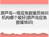 葫芦岛一级应急救援员培训机构哪个最好(葫芦岛应急救援培训)