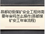 昌都初级煤矿安全工程师需要年审吗怎么操作(昌都煤矿安工年审流程)