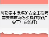 阿勒泰中级煤矿安全工程师需要年审吗怎么操作(煤矿安工年审流程)