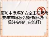 廊坊中级煤矿安全工程师需要年审吗怎么操作(廊坊中级注安师年审流程)