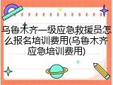 乌鲁木齐一级应急救援员怎么报名培训费用(乌鲁木齐应急培训费用)