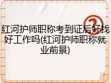 红河护师职称考到证后好找好工作吗(红河护师职称就业前景)