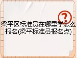 梁平区标准员在哪里学怎么报名(梁平标准员报名点)