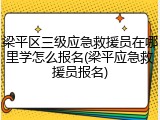 梁平区三级应急救援员在哪里学怎么报名(梁平应急救援员报名)