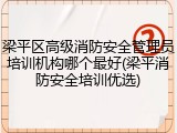 梁平区高级消防安全管理员培训机构哪个最好(梁平消防安全培训优选)