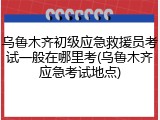 乌鲁木齐初级应急救援员考试一般在哪里考(乌鲁木齐应急考试地点)