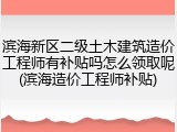 滨海新区二级土木建筑造价工程师有补贴吗怎么领取呢(滨海造价工程师补贴)