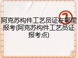 阿克苏构件工艺员证在哪里报考(阿克苏构件工艺员证报考点)