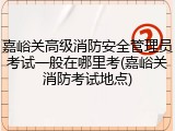 嘉峪关高级消防安全管理员考试一般在哪里考(嘉峪关消防考试地点)