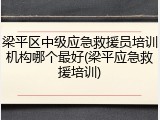 梁平区中级应急救援员培训机构哪个最好(梁平应急救援培训)