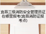 宜昌三级消防安全管理员证在哪里报考(宜昌消防证报考点)