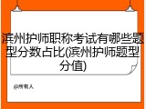 滨州护师职称考试有哪些题型分数占比(滨州护师题型分值)