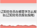 辽阳劳务员在哪里学怎么报名(辽阳劳务员报名指南)