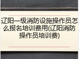 辽阳一级消防设施操作员怎么报名培训费用(辽阳消防操作员培训费)