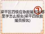 梁平区四级应急救援员在哪里学怎么报名(梁平四级救援员报名)