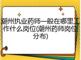 潮州执业药师一般在哪里工作什么岗位(潮州药师岗位分布)