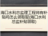 海口水利总监理工程师有补贴吗怎么领取呢(海口水利总监补贴领取)