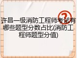 许昌一级消防工程师考试有哪些题型分数占比(消防工程师题型分值)