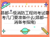 昌都一级消防工程师考试要考几门要准备什么(昌都一消备考指南)