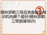 锡林郭勒三级应急救援员培训机构哪个最好(锡林郭勒三级救援培训)