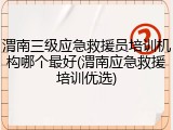 渭南三级应急救援员培训机构哪个最好(渭南应急救援培训优选)