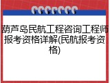 葫芦岛民航工程咨询工程师报考资格详解(民航报考资格)