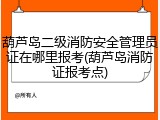 葫芦岛二级消防安全管理员证在哪里报考(葫芦岛消防证报考点)