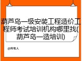 葫芦岛一级安装工程造价工程师考试培训机构哪里找(葫芦岛一造培训)
