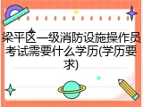 梁平区一级消防设施操作员考试需要什么学历(学历要求)