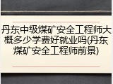 丹东中级煤矿安全工程师大概多少学费好就业吗(丹东煤矿安全工程师前景)