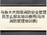 乌鲁木齐高级消防安全管理员怎么报名培训费用(乌市消防管理培训费)