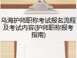 乌海护师职称考试报名流程及考试内容(护师职称报考指南)