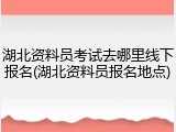 湖北资料员考试去哪里线下报名(湖北资料员报名地点)
