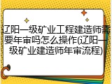 辽阳一级矿业工程建造师需要年审吗怎么操作(辽阳一级矿业建造师年审流程)