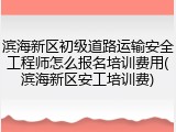滨海新区初级道路运输安全工程师怎么报名培训费用(滨海新区安工培训费)