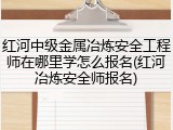 红河中级金属冶炼安全工程师在哪里学怎么报名(红河冶炼安全师报名)