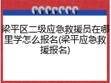 梁平区二级应急救援员在哪里学怎么报名(梁平应急救援报名)