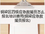 铜梁区四级应急救援员怎么报名培训费用(铜梁应急救援员报名)