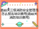 嘉峪关三级消防安全管理员怎么报名培训费用(嘉峪关消防培训费用)